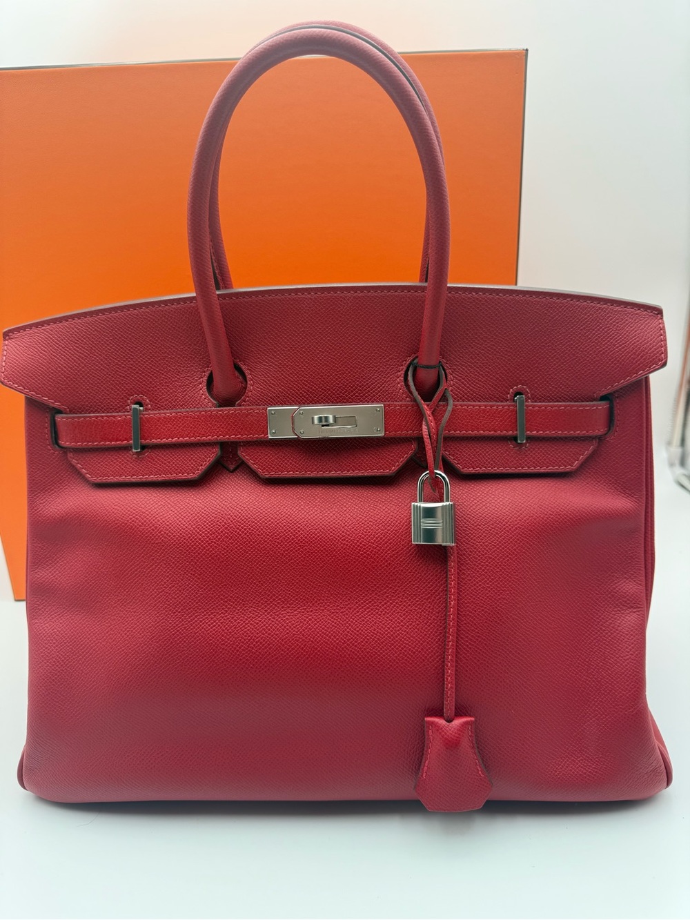 Hermes Birkin 35 2012 (P in Square) with box, dust bag, and rain jacket - Picture 2 of 15